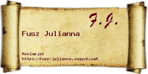 Fusz Julianna névjegykártya
