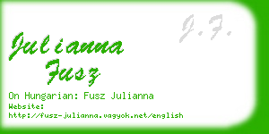 julianna fusz business card